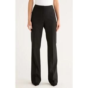 Lafayette 148 New York Irving Straight Leg Stretch Wool Pants Size 6